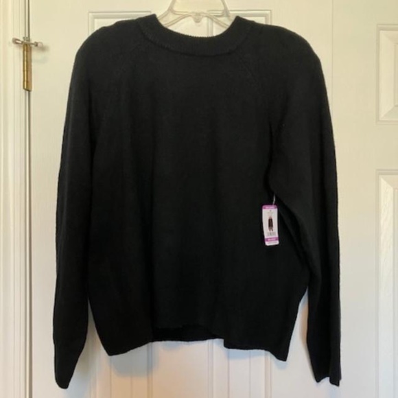 Vince Camuto Sweaters - Vince Camuto Womens Crew Neck Long Sleeve Sweater Black - XXL
